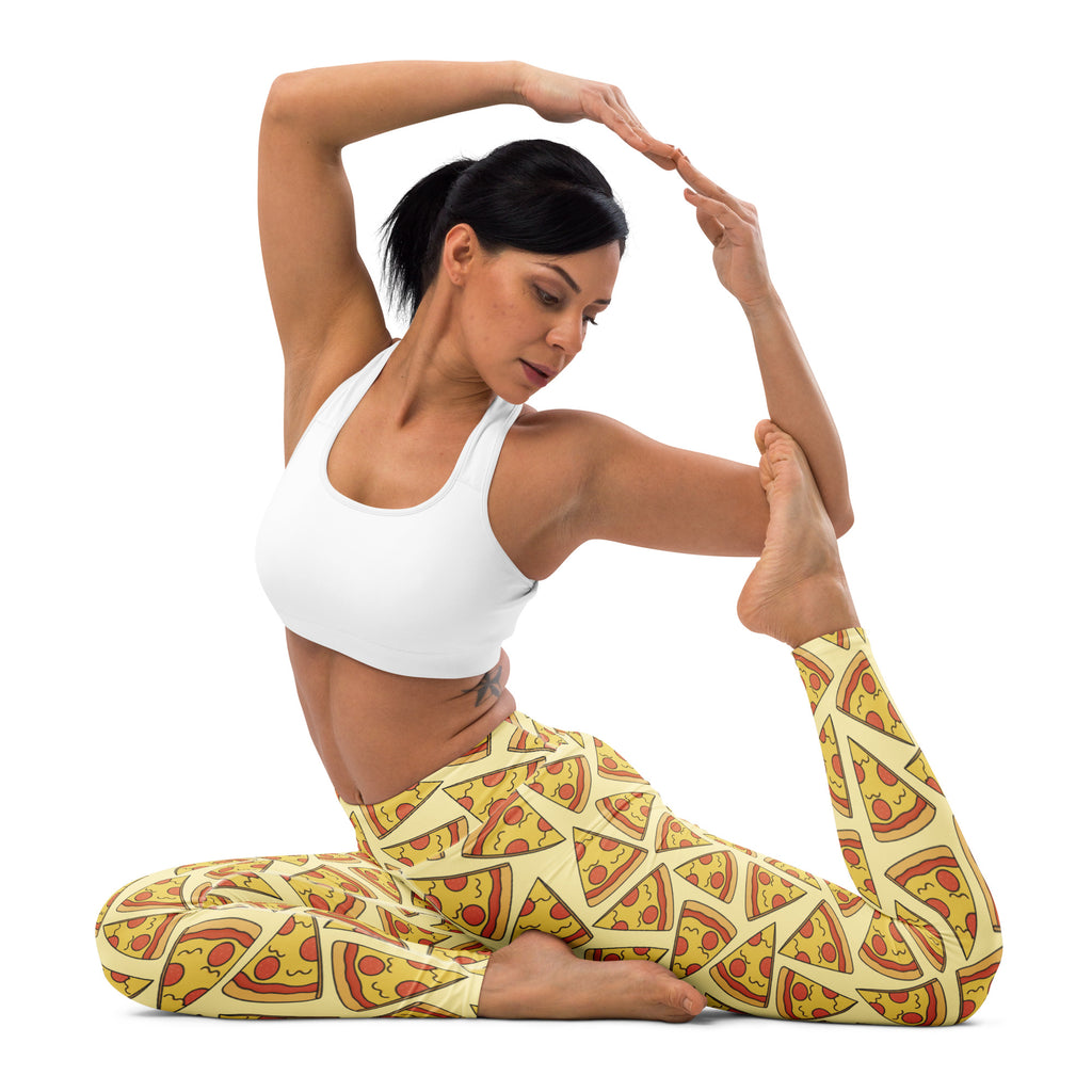 Women's Pizza Buttery Soft Yoga Leggings - Quick Drying, High Waisted Comfort