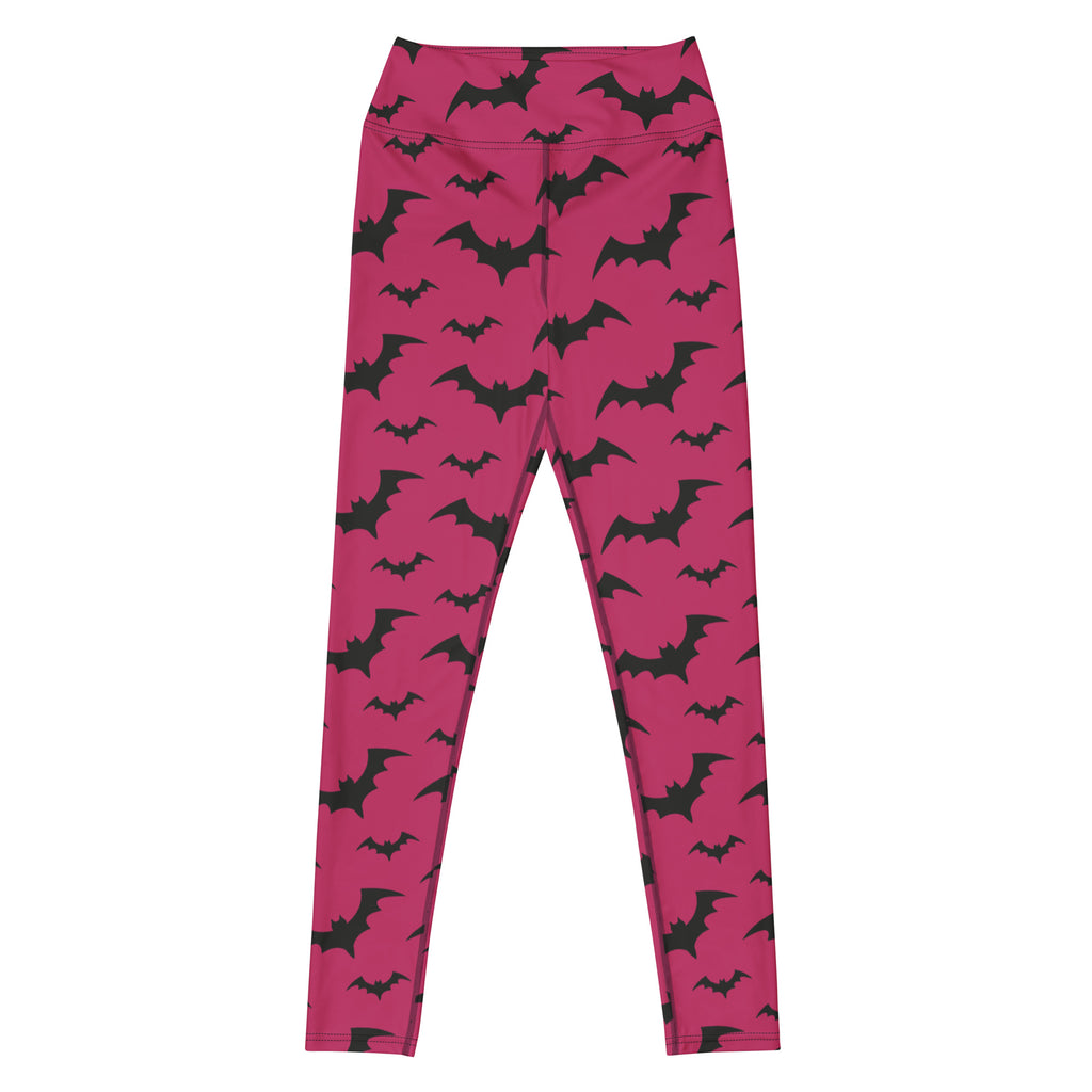 Women's Dark Pink Buttery Soft Yoga Leggings - Quick Drying, High Waisted Comfort
