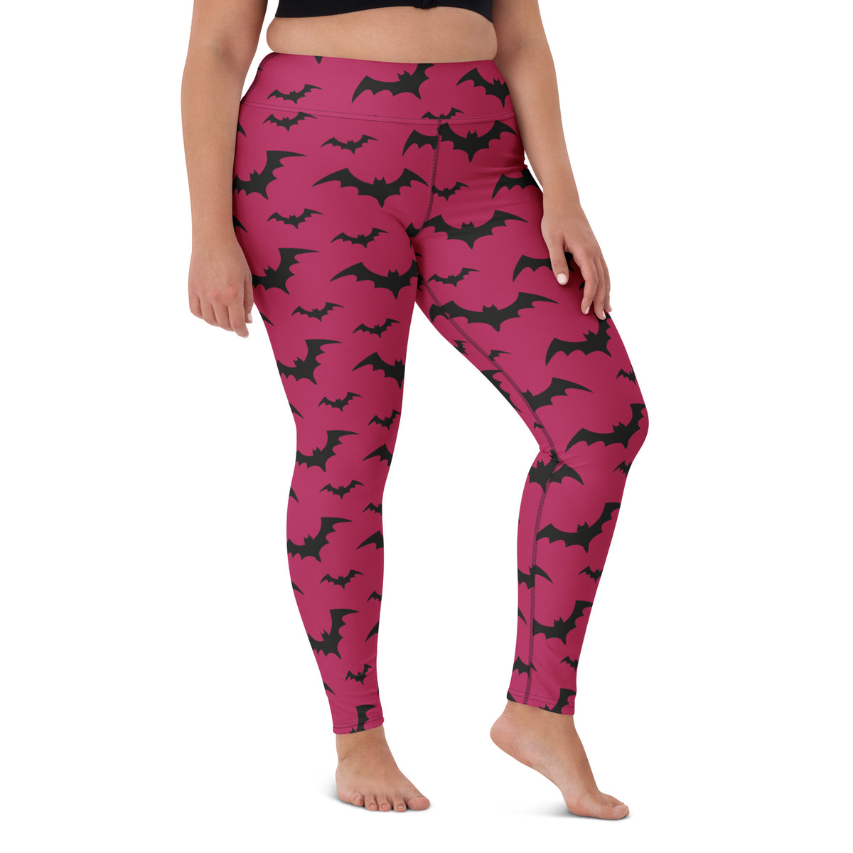 Women's Dark Pink Buttery Soft Yoga Leggings - Quick Drying, High Waisted Comfort