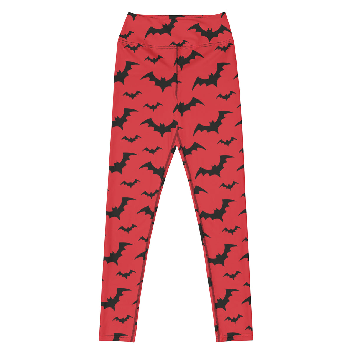 Women's Red Buttery Soft Yoga Leggings - Quick Drying, High Waisted Comfort