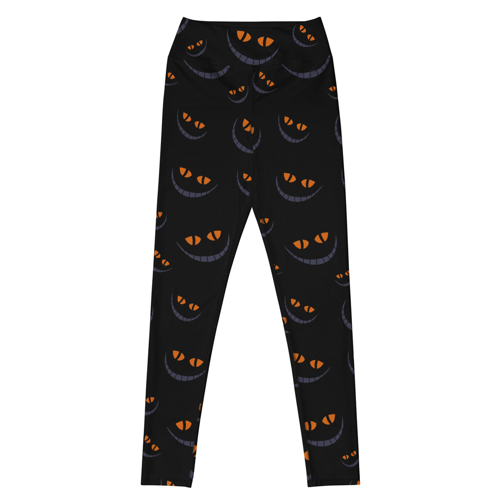 Women's Spooky Black Cat Buttery Soft Yoga Leggings - Quick Drying, High Waisted Comfort