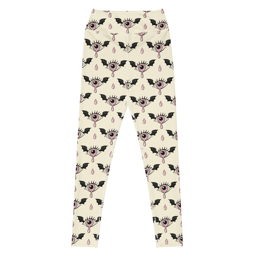 Women's Creepy Eye Halloween Buttery Soft Yoga Leggings - Quick Drying, High Waisted Comfort