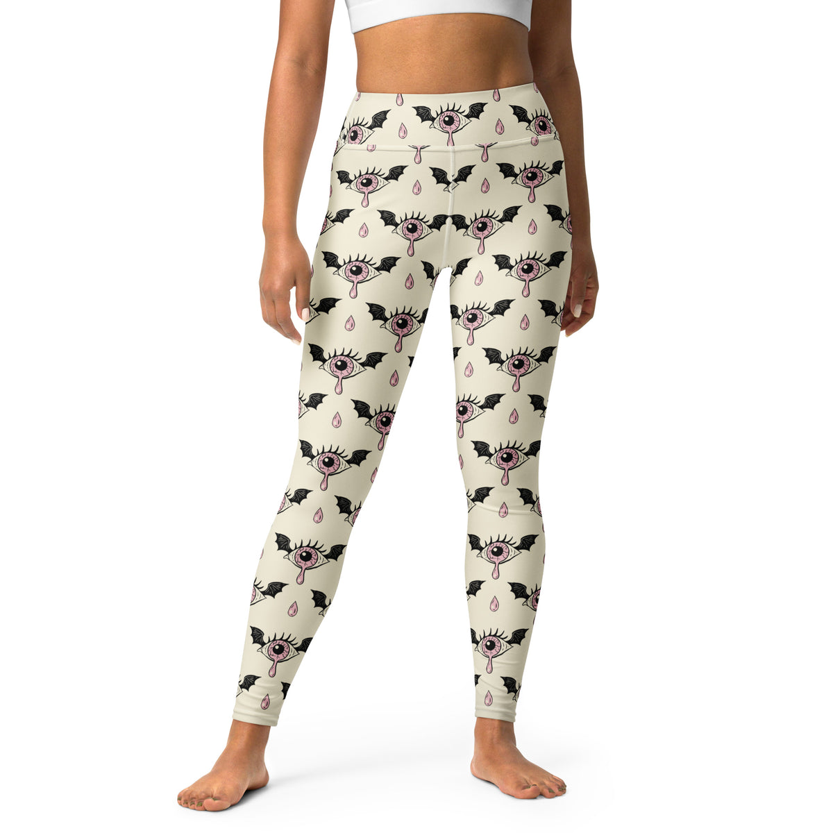 Women's Creepy Eye Halloween Buttery Soft Yoga Leggings - Quick Drying, High Waisted Comfort