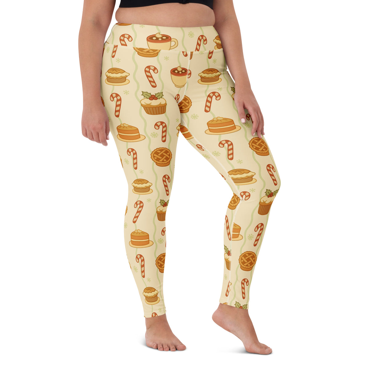 Women's Christmas Treat Buttery Soft Yoga Leggings - Quick Drying, High Waisted Comfort