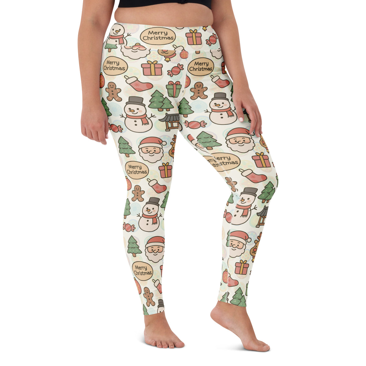 Women's Merry Christmas Buttery Soft Yoga Leggings - Quick Drying, High Waisted Comfort