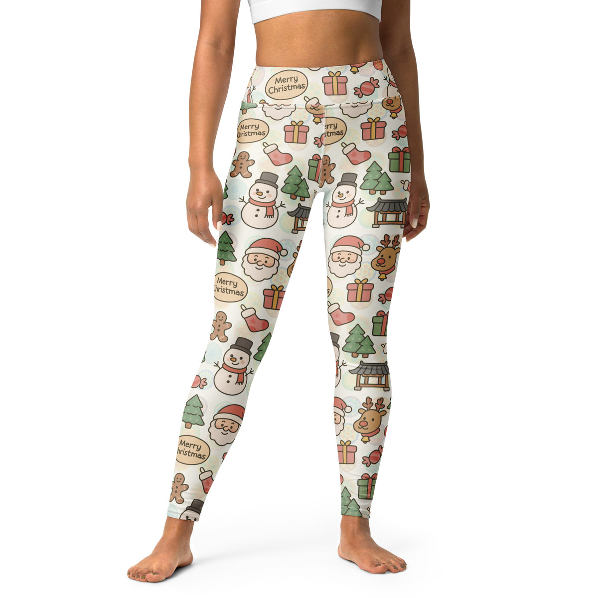 Women's Merry Christmas Buttery Soft Yoga Leggings - Quick Drying, High Waisted Comfort