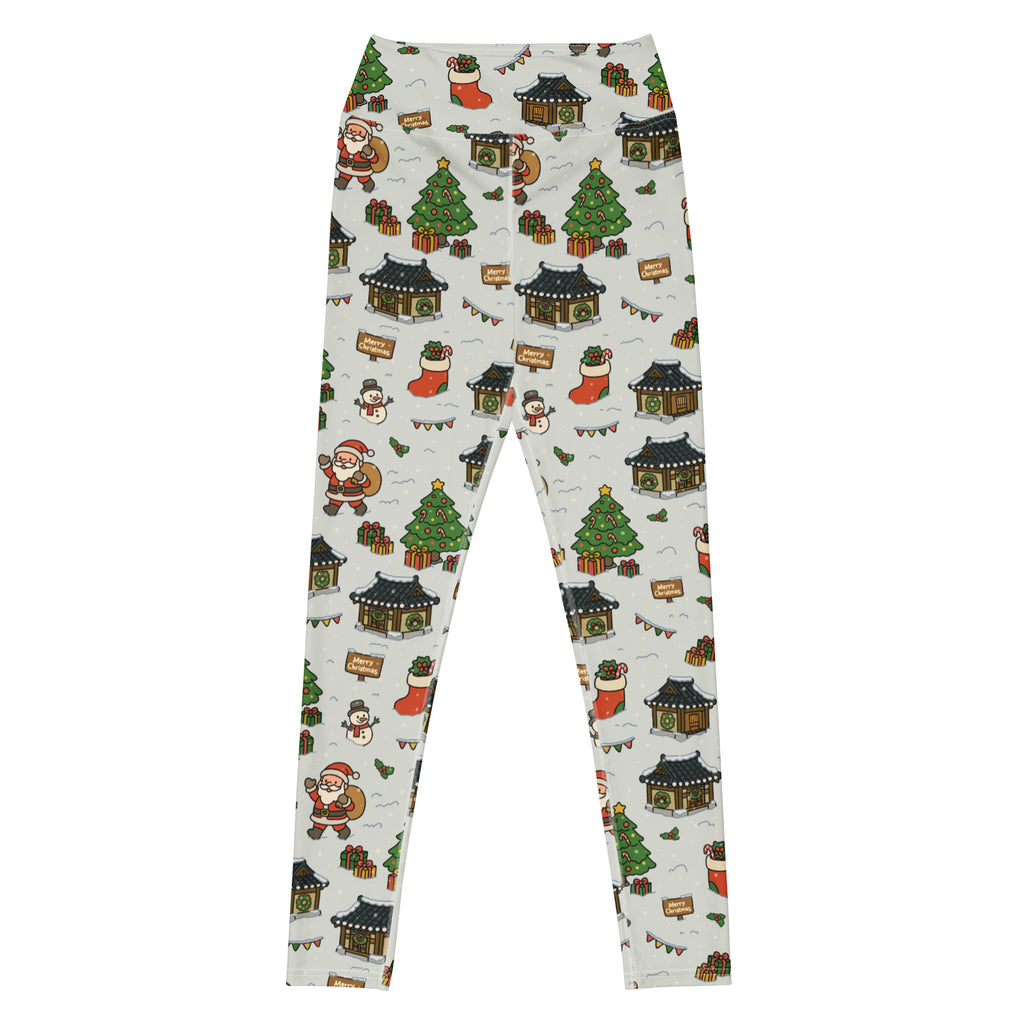 Women's Christmas Village Buttery Soft Yoga Leggings - Quick Drying, High Waisted Comfort