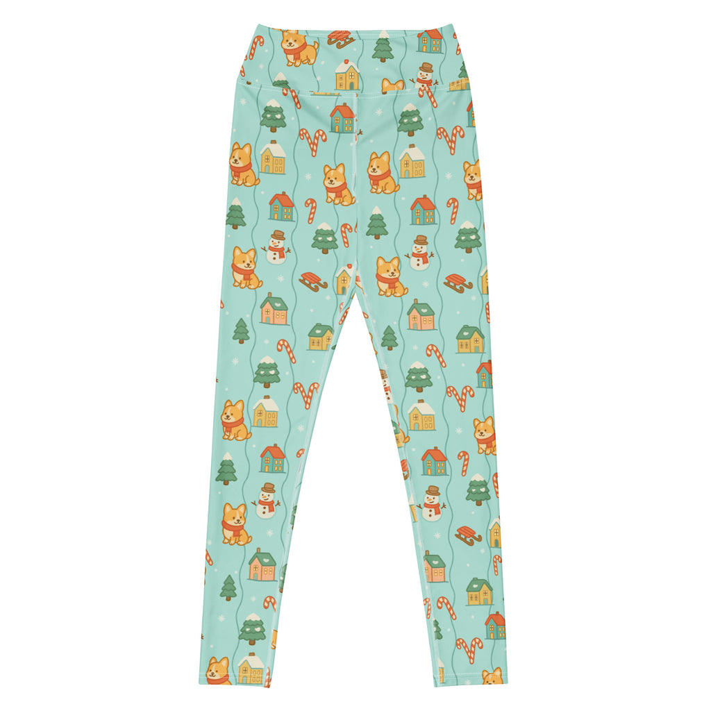 Women's Corgi Christmas Buttery Soft Yoga Leggings - Quick Drying, High Waisted Comfort