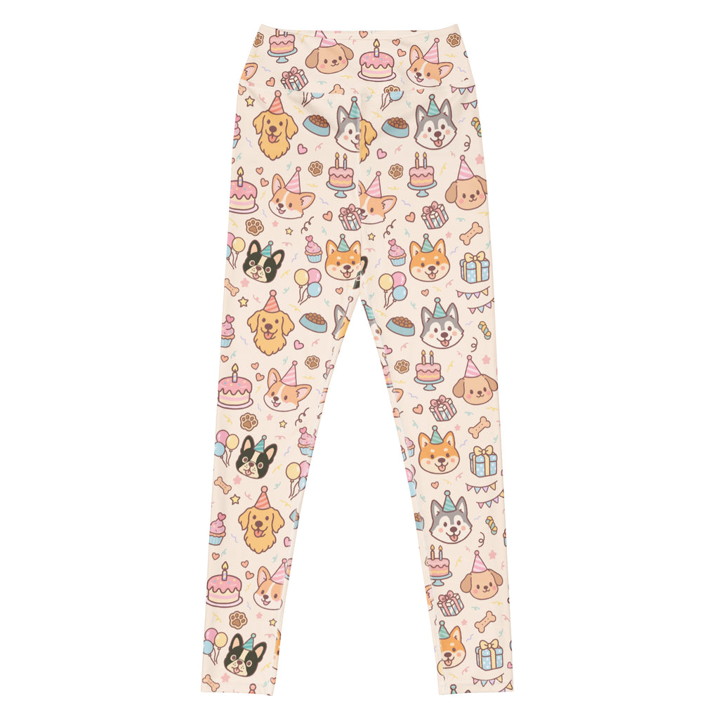 Women's Puppy Birthday Buttery Soft Yoga Leggings - Quick Drying, High Waisted Comfort