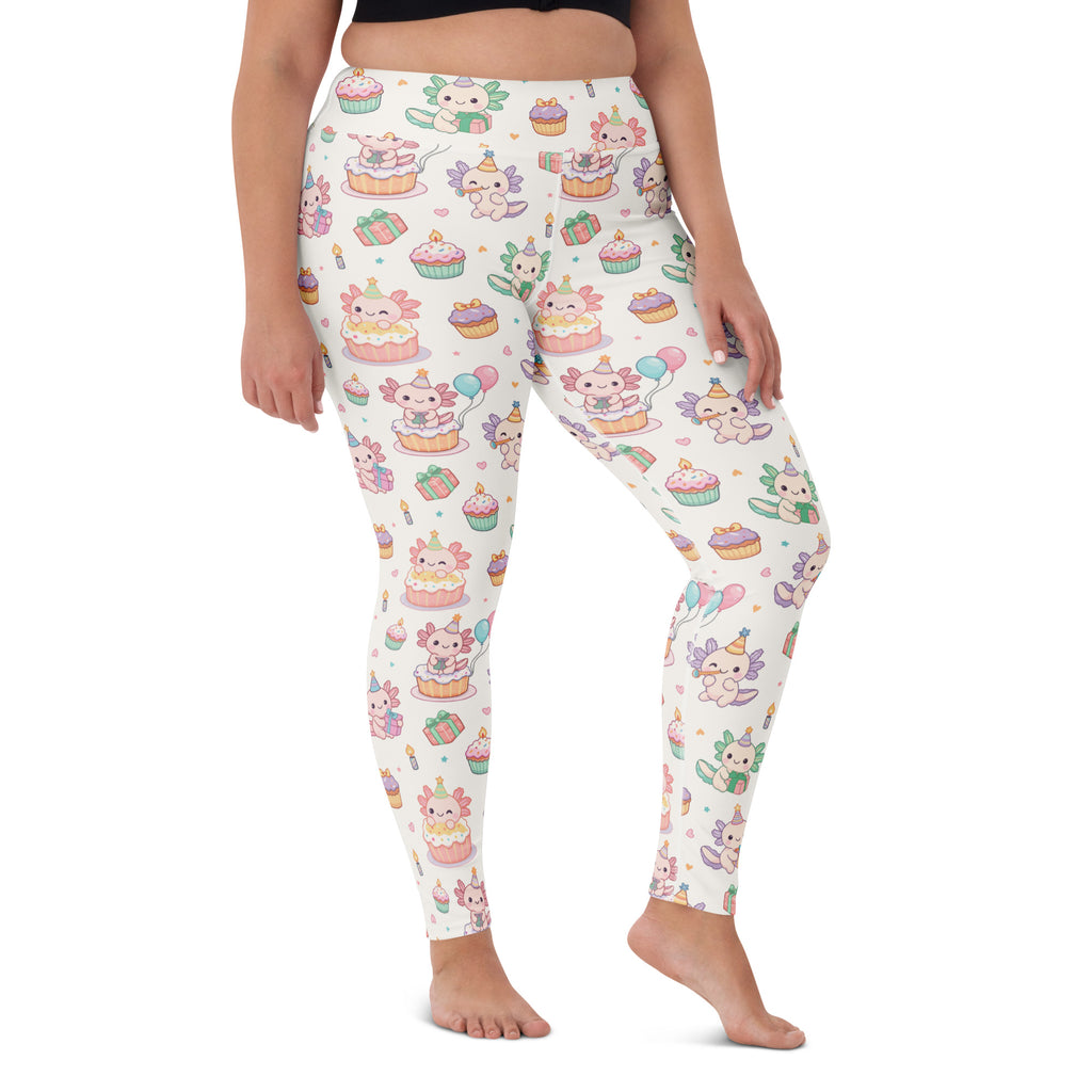 Women's Axolotl Birthday Buttery Soft Yoga Leggings - Quick Drying, High Waisted Comfort