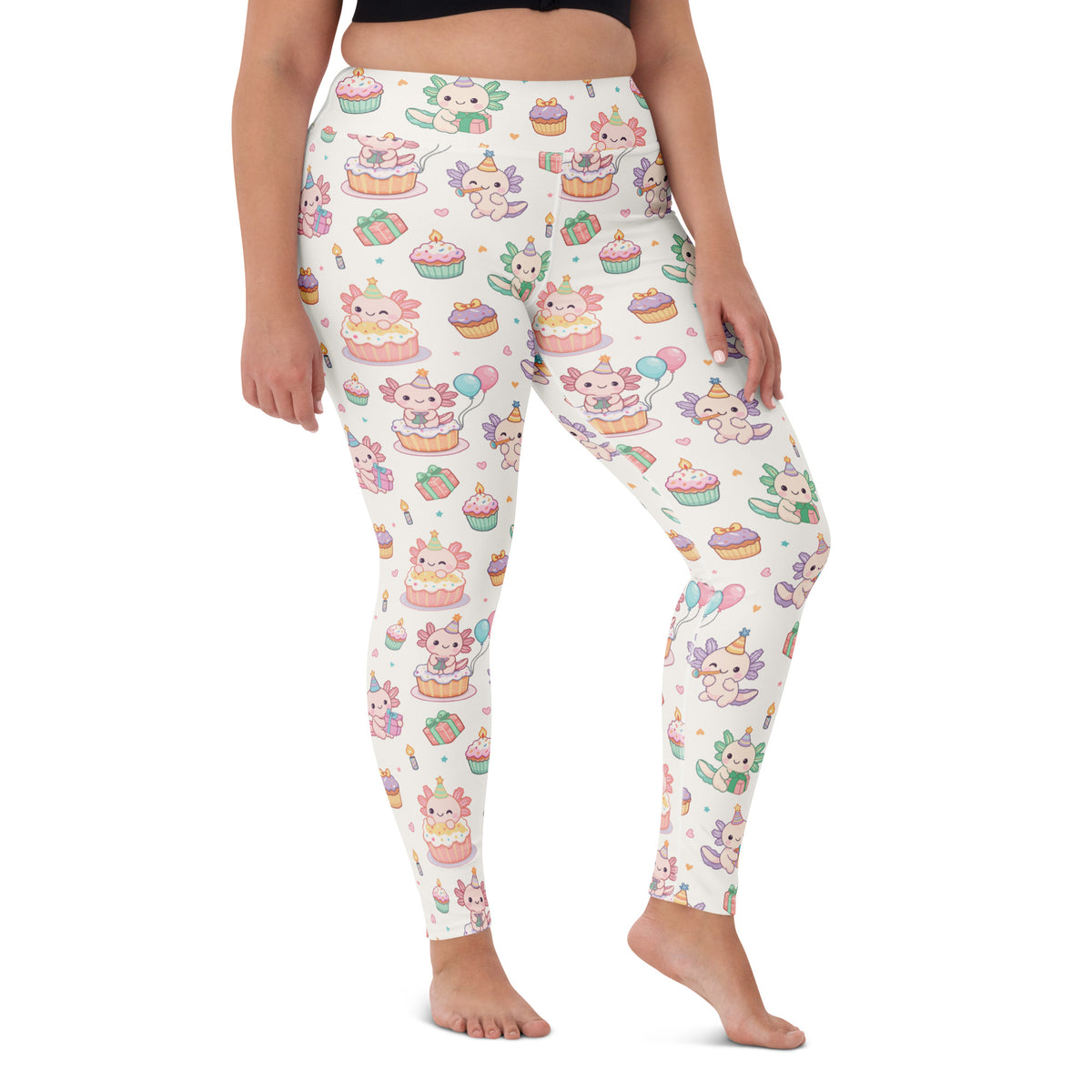 Women's Axolotl Birthday Buttery Soft Yoga Leggings - Quick Drying, High Waisted Comfort