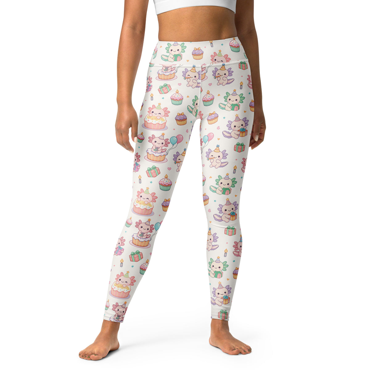 Women's Axolotl Birthday Buttery Soft Yoga Leggings - Quick Drying, High Waisted Comfort