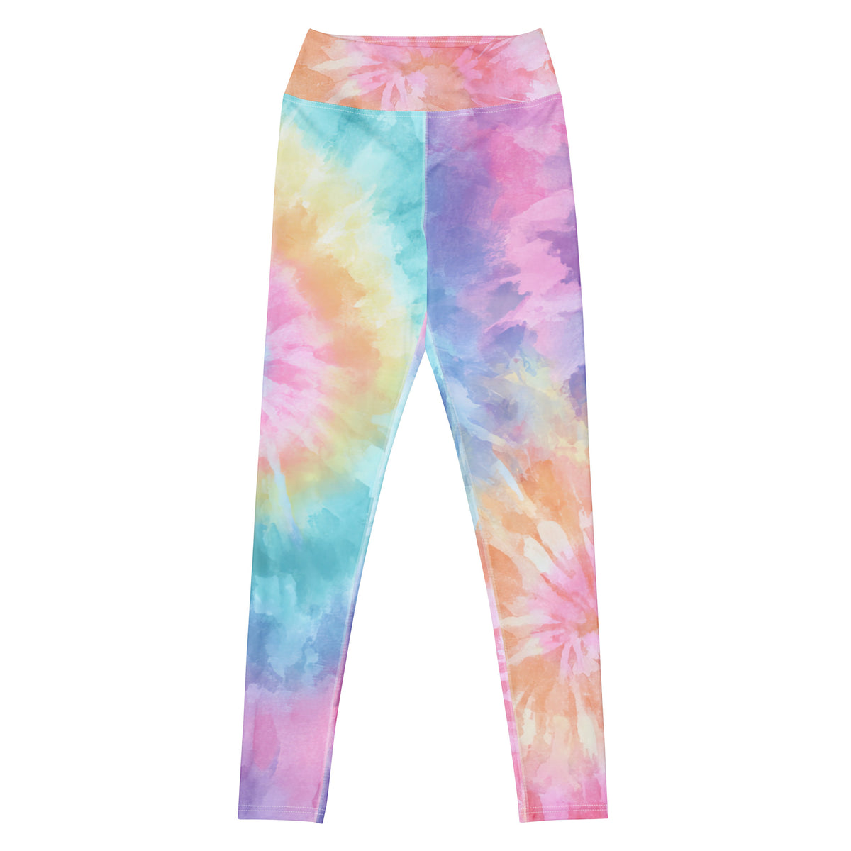 Women's Colorful Pastel Tie Dye Buttery Soft Yoga Leggings - Quick Drying, High Waisted Comfort