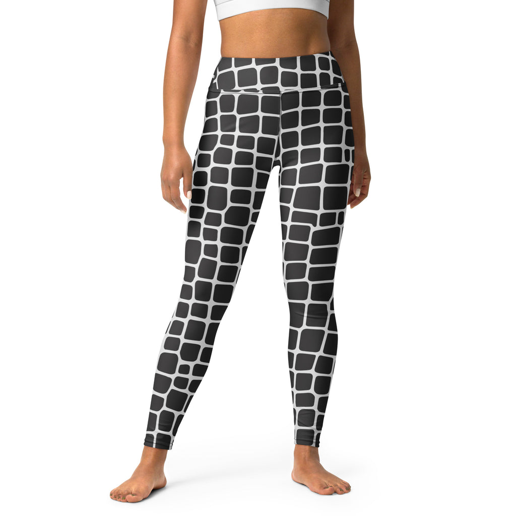 Women's Black Crocodile Buttery Soft Yoga Leggings - Quick Drying, High Waisted Comfort