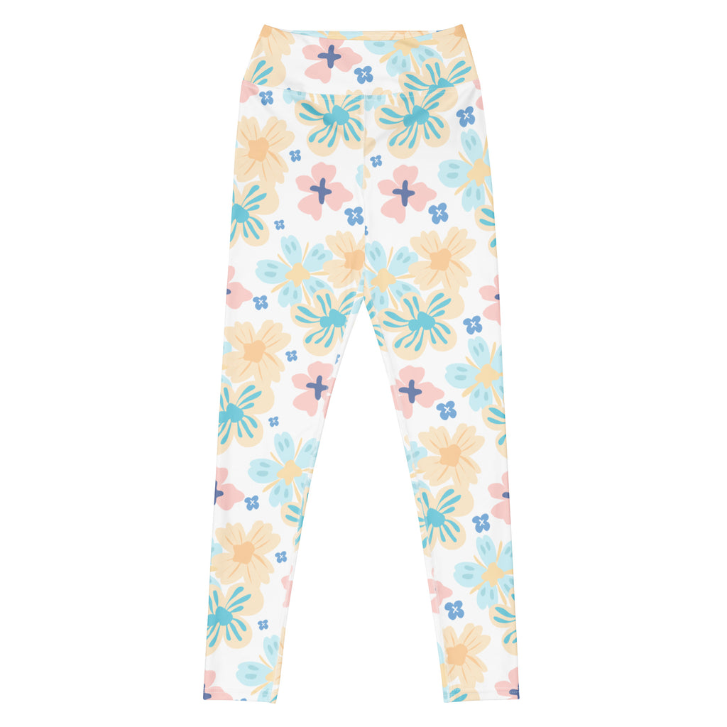 Women's Botanical Print Buttery Soft Yoga Leggings - Quick Drying, High Waisted Comfort
