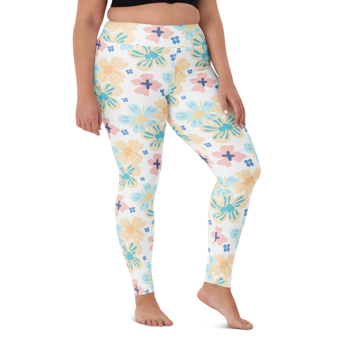 Women's Botanical Print Buttery Soft Yoga Leggings - Quick Drying, High Waisted Comfort