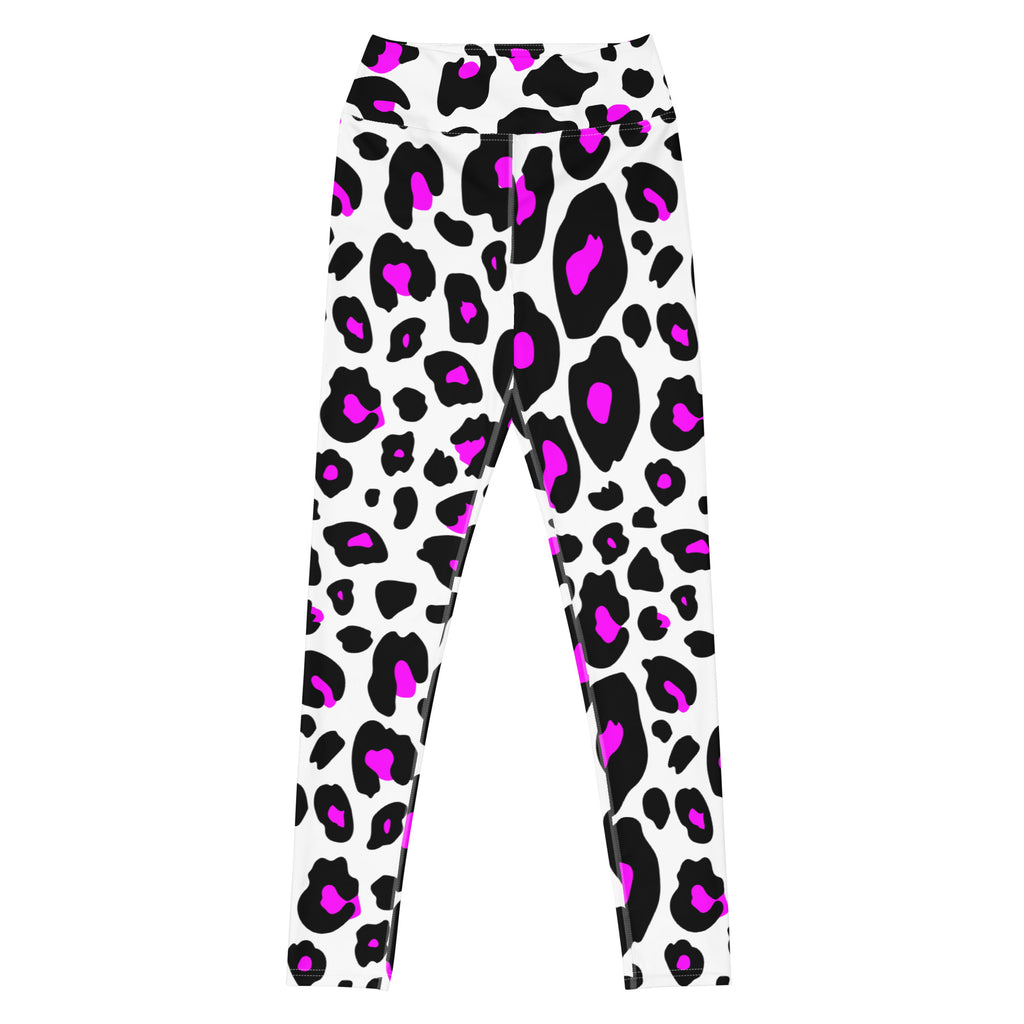Women's Purple Leopard Print Buttery Soft Yoga Leggings - Quick Drying, High Waisted Comfort