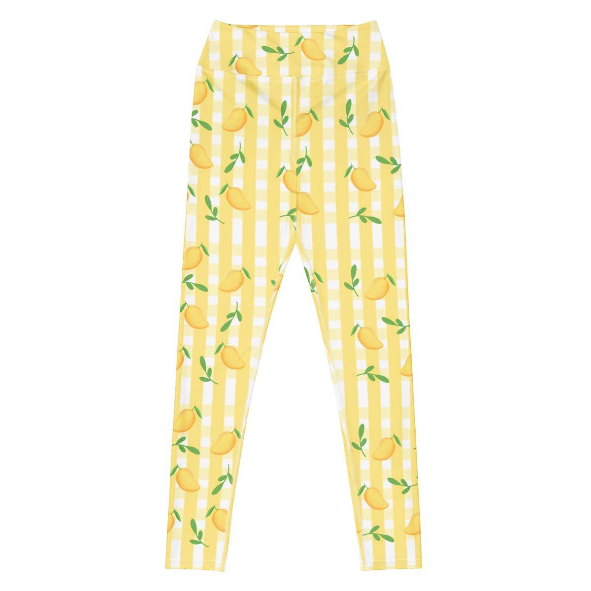 Women's Mango Gingham Buttery Soft Yoga Leggings - Quick Drying, High Waisted Comfort