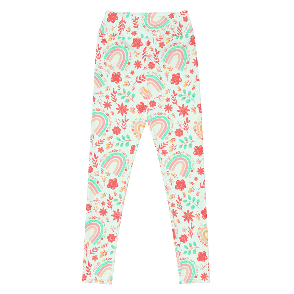 Women's Boho Floral Buttery Soft Yoga Leggings - Quick Drying, High Waisted Comfort