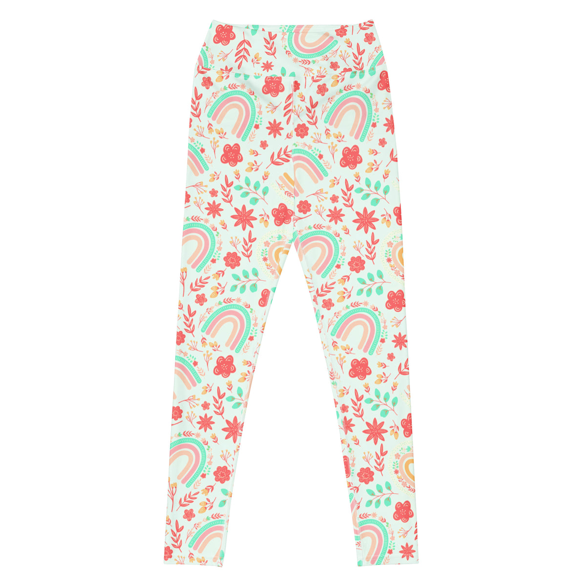 Women's Boho Floral Buttery Soft Yoga Leggings - Quick Drying, High Waisted Comfort