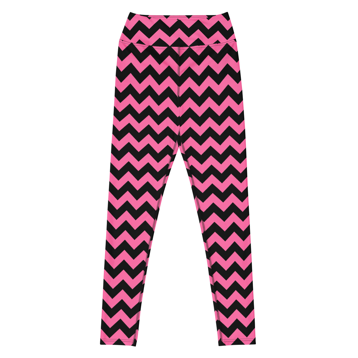Women's Pink Chevron Halloween Buttery Soft Yoga Leggings - Quick Drying, High Waisted Comfort