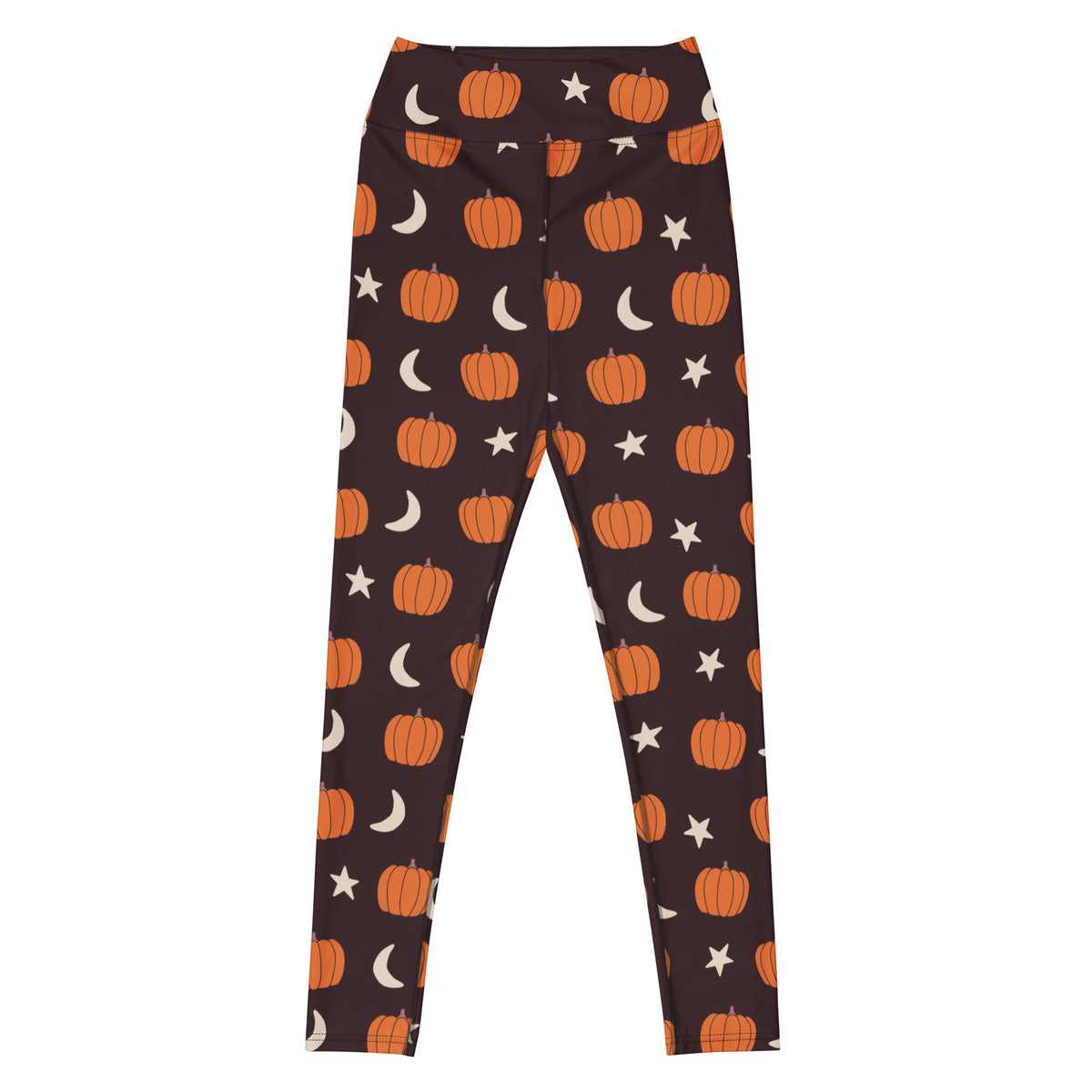 Women's Pumpkin Moon Halloween Buttery Soft Yoga Leggings - Quick Drying, High Waisted Comfort