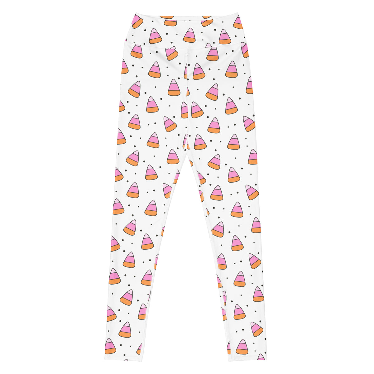 Women's Pink Candy Corn Buttery Soft Yoga Leggings - Quick Drying, High Waisted Comfort