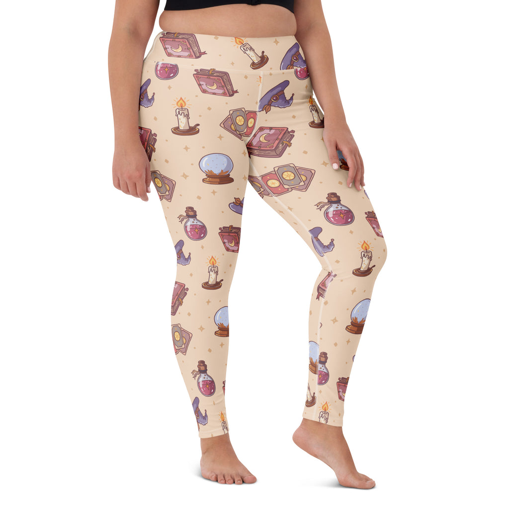 Women's Witchy Halloween Buttery Soft Yoga Leggings - Quick Drying, High Waisted Comfort