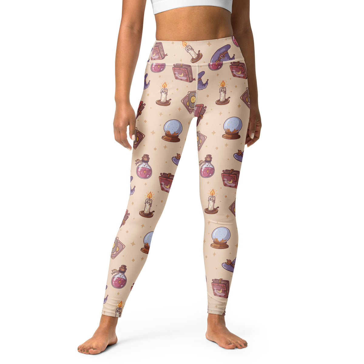 Women's Witchy Halloween Buttery Soft Yoga Leggings - Quick Drying, High Waisted Comfort