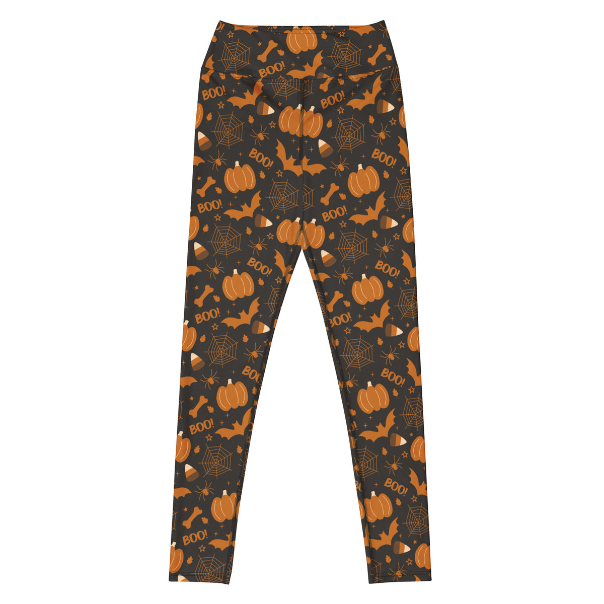 Women's Dark Orange Halloween Buttery Soft Yoga Leggings - Quick Drying, High Waisted Comfort
