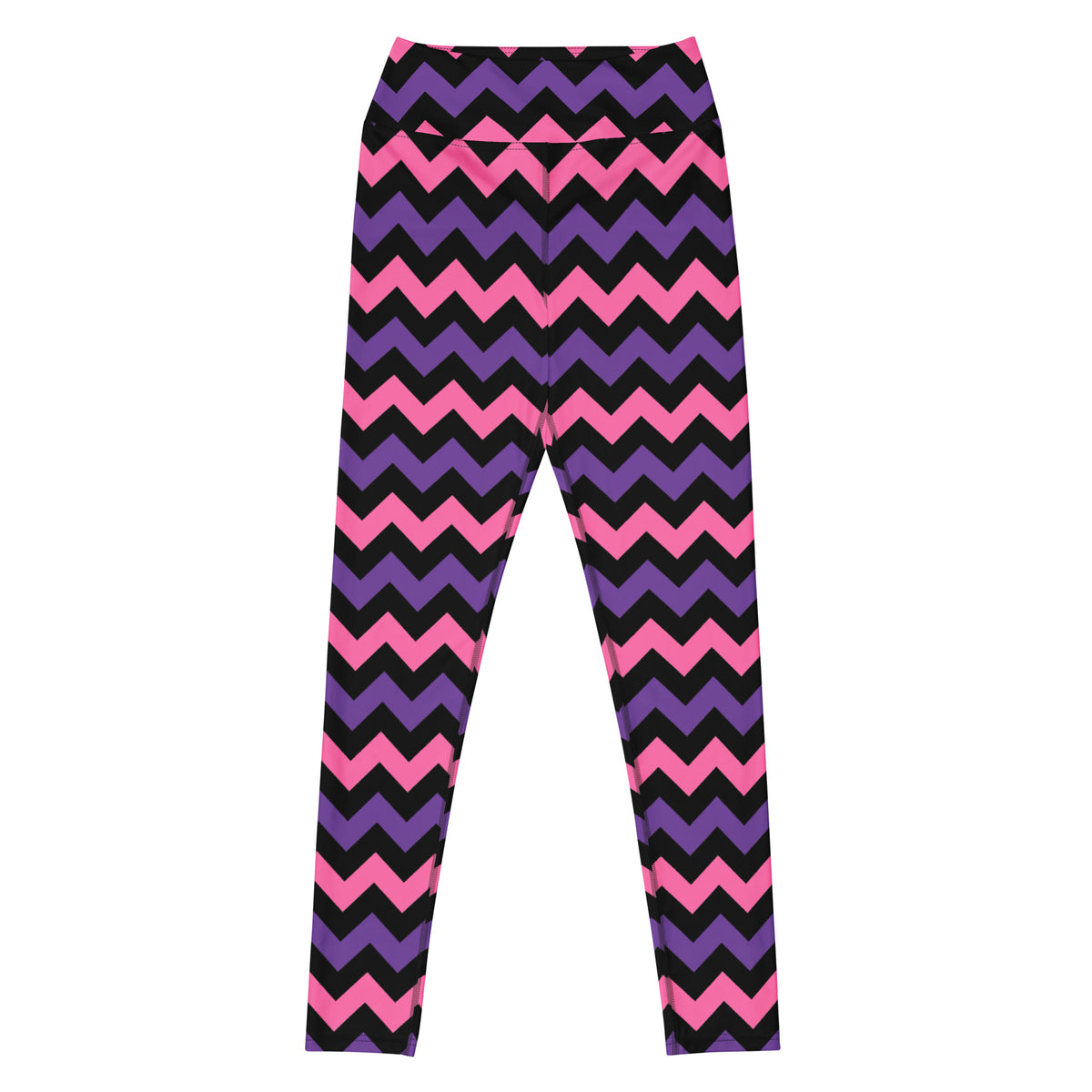 Women's Pink & Purple Chevron Halloween Buttery Soft Yoga Leggings - Quick Drying, High Waisted Comfort