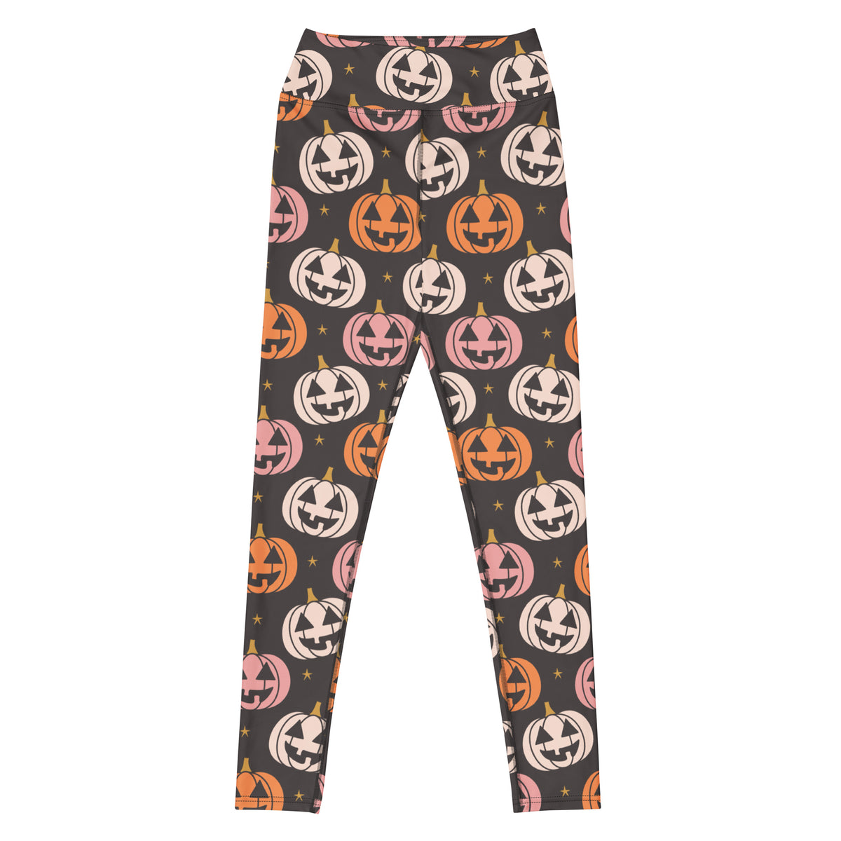 Women's Autumn Jack O’ Lantern Buttery Soft Yoga Leggings - Quick Drying, High Waisted Comfort
