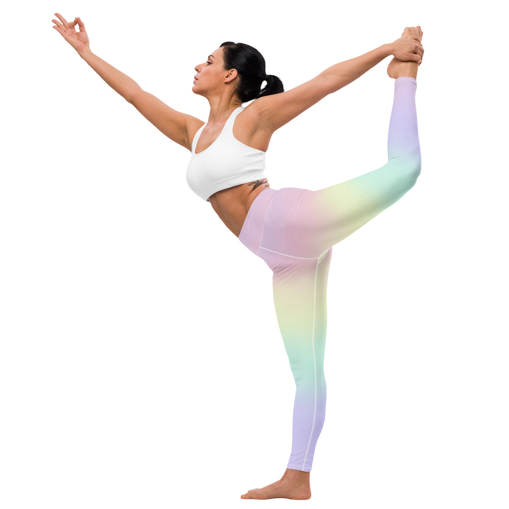 Women's Rainbow Pastel Buttery Soft Yoga Leggings
