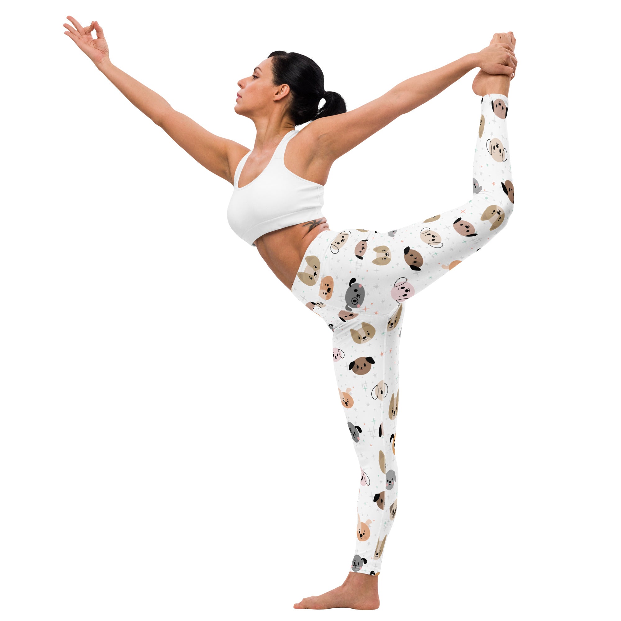 Women's Dog Face Yoga Leggings