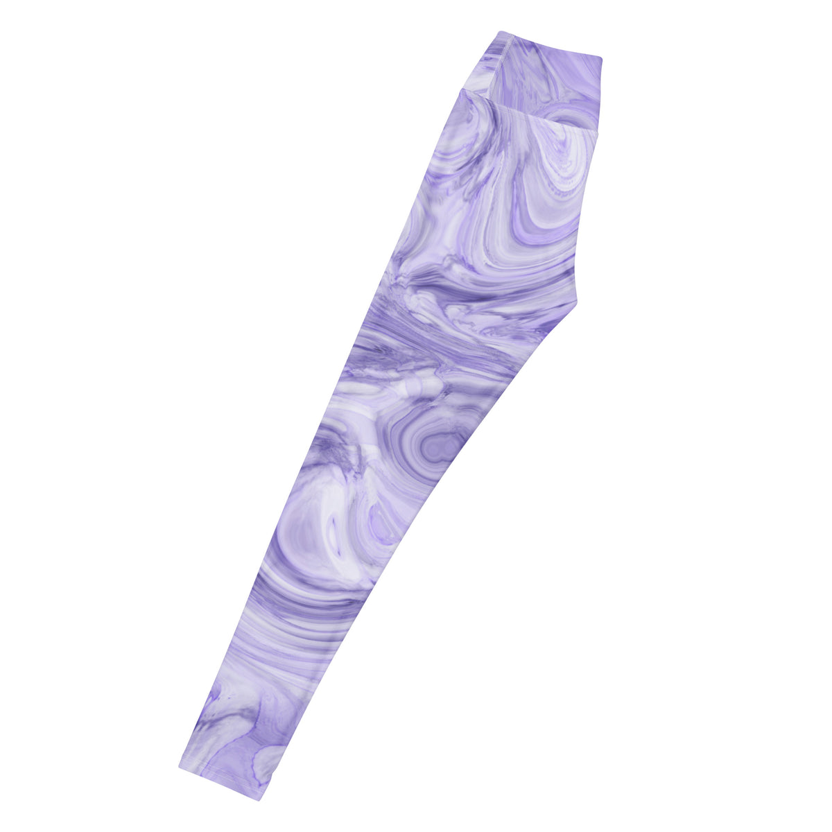 Women's Purple Marble Buttery Soft Yoga Leggings - Quick Drying, High Waisted Comfort