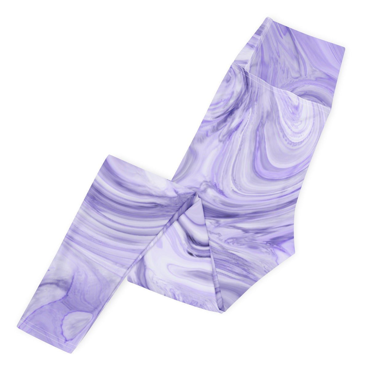 Women's Purple Marble Buttery Soft Yoga Leggings - Quick Drying, High Waisted Comfort