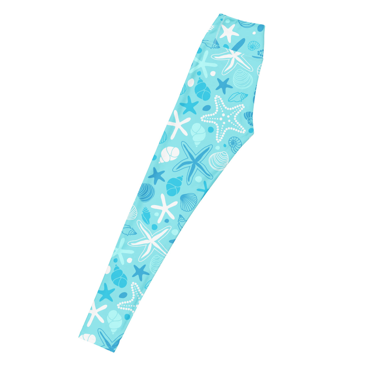 Women's Starfish & Shells Buttery Soft Yoga Leggings - Quick Drying, High Waisted Comfort
