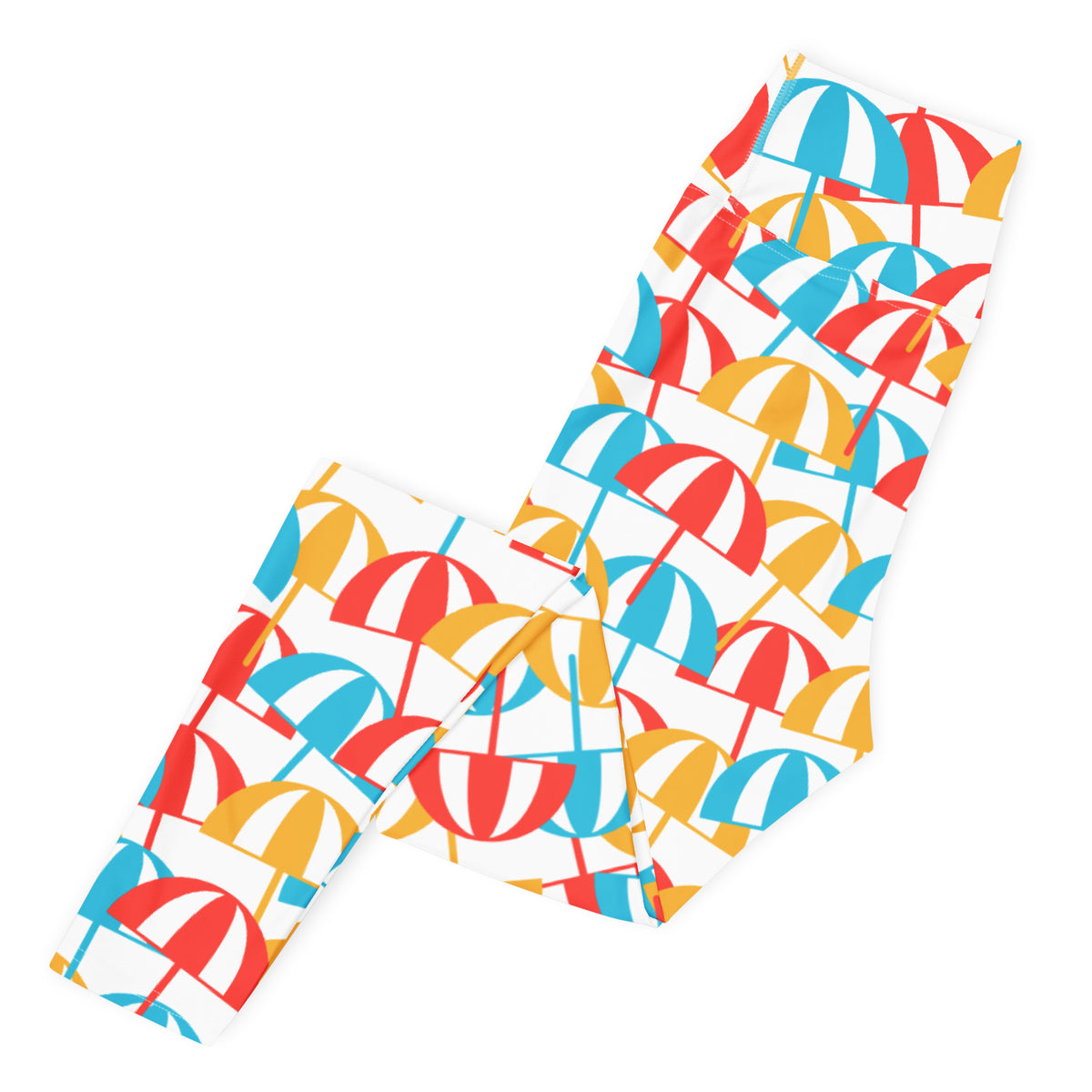 Women's Beach Umbrella Buttery Soft Yoga Leggings - Quick Drying, High Waisted Comfort