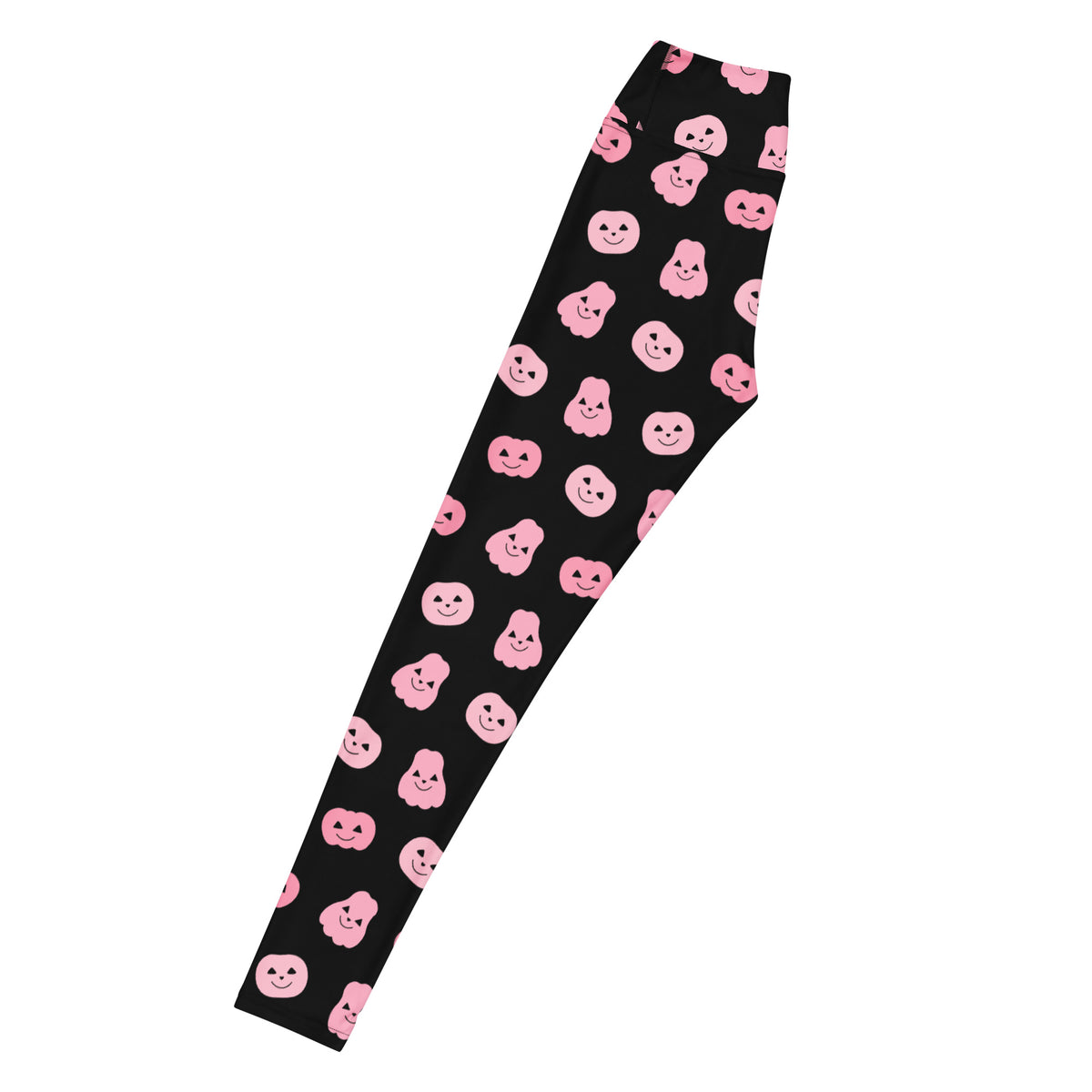 Women's Pink Pumpkin Halloween Buttery Soft Yoga Leggings - Quick Drying, High Waisted Comfort