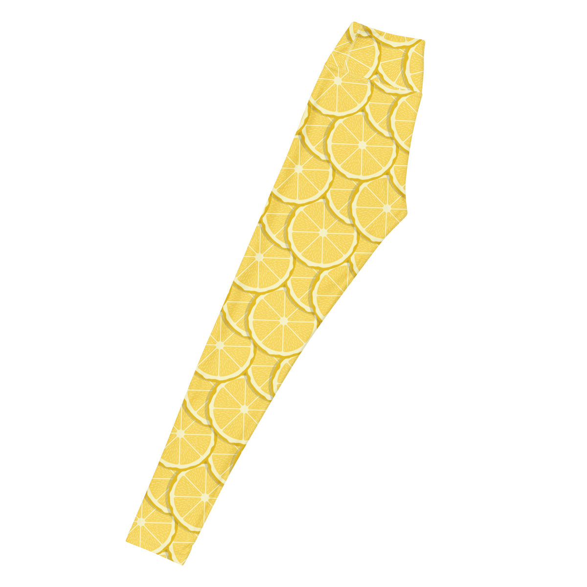 Women's Lemon Slice Buttery Soft Yoga Leggings - Quick Drying, High Waisted Comfort
