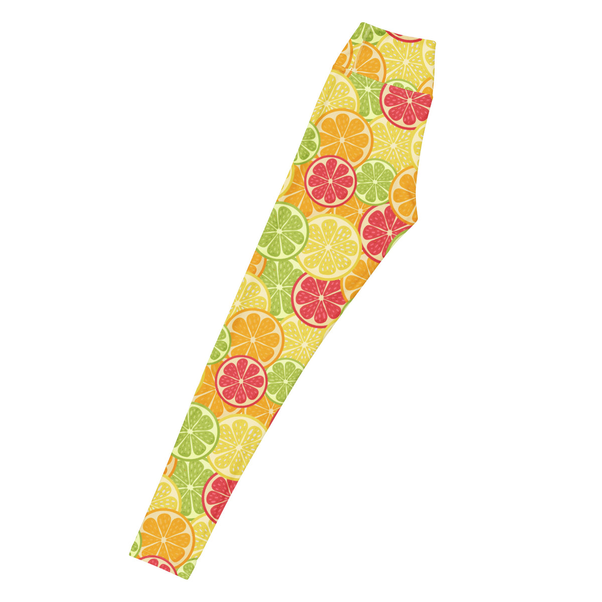 Women's Citrus Fruit Buttery Soft Yoga Leggings - Quick Drying, High Waisted Comfort