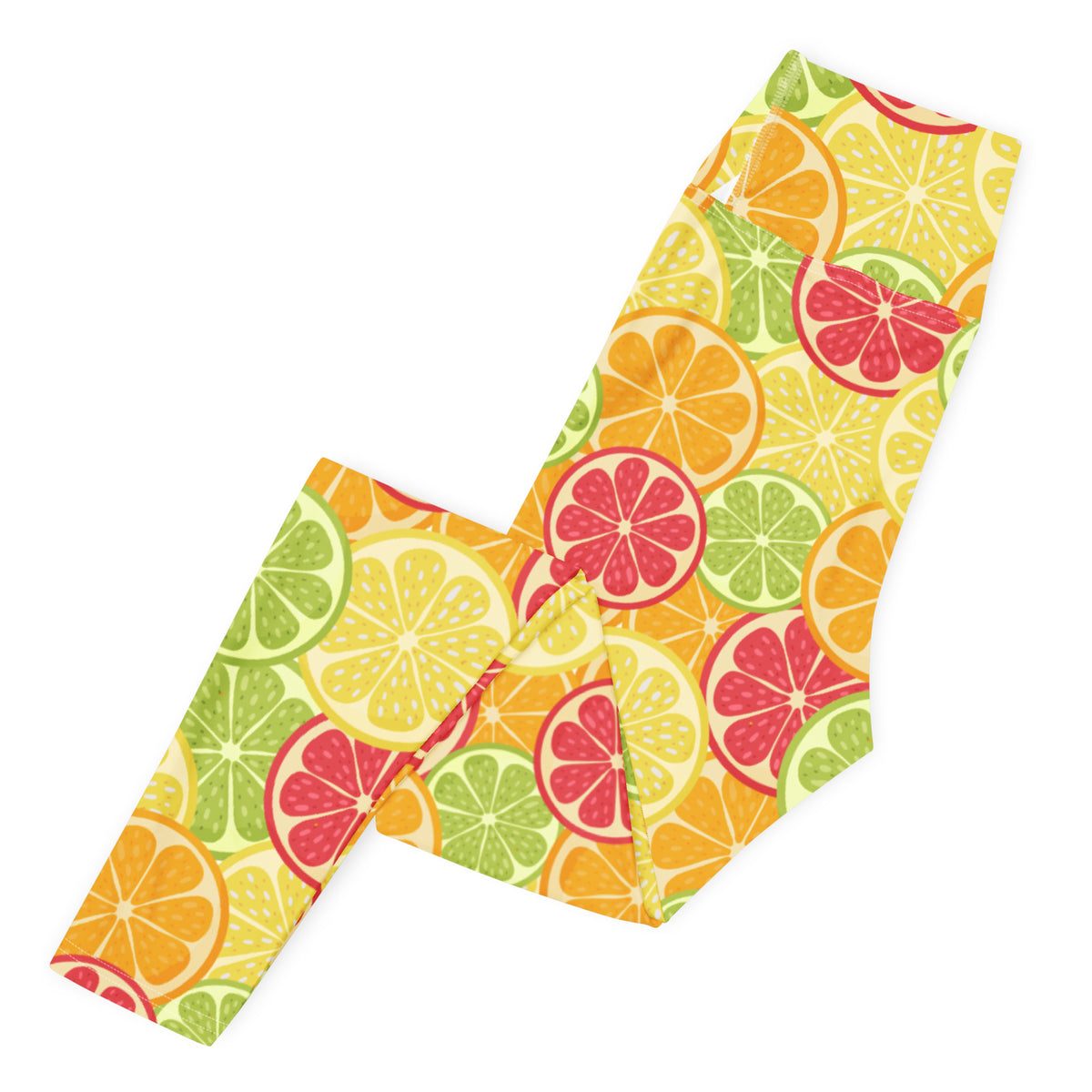 Women's Citrus Fruit Buttery Soft Yoga Leggings - Quick Drying, High Waisted Comfort