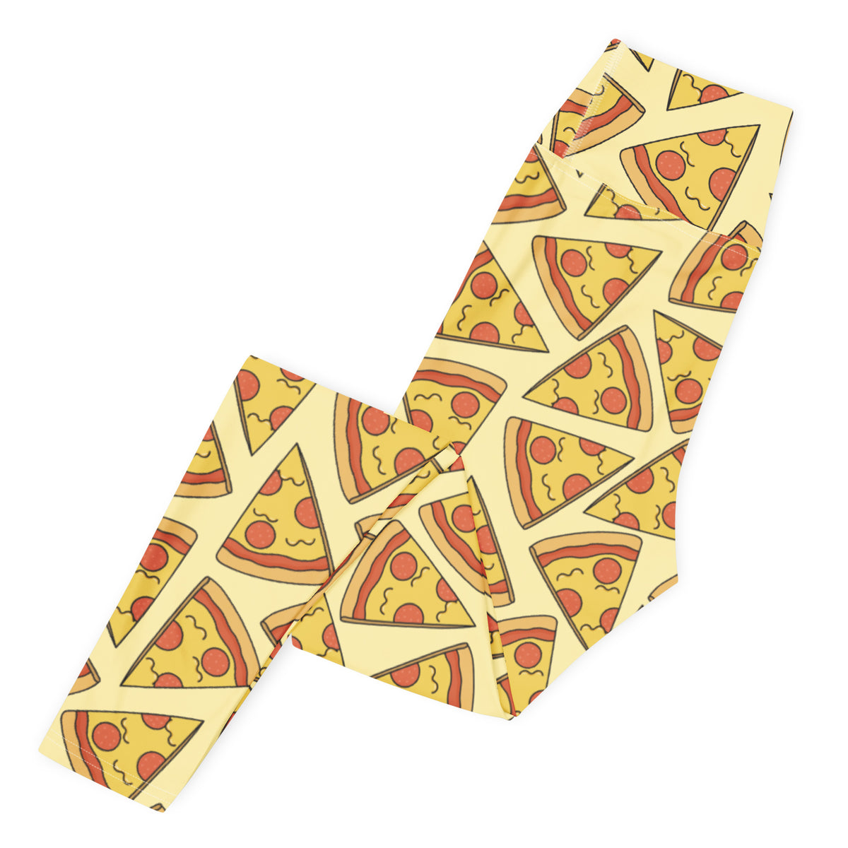 Women's Pizza Buttery Soft Yoga Leggings - Quick Drying, High Waisted Comfort
