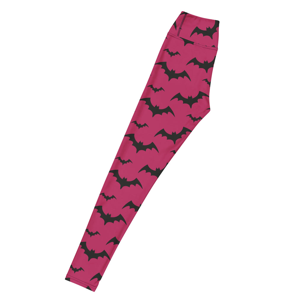 Women's Dark Pink Buttery Soft Yoga Leggings - Quick Drying, High Waisted Comfort