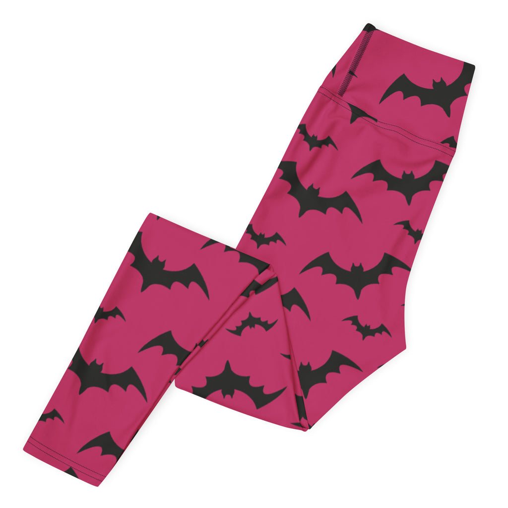 Women's Dark Pink Buttery Soft Yoga Leggings - Quick Drying, High Waisted Comfort