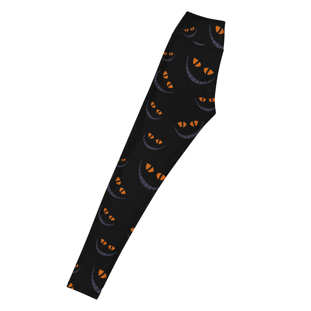 Women's Spooky Black Cat Buttery Soft Yoga Leggings - Quick Drying, High Waisted Comfort