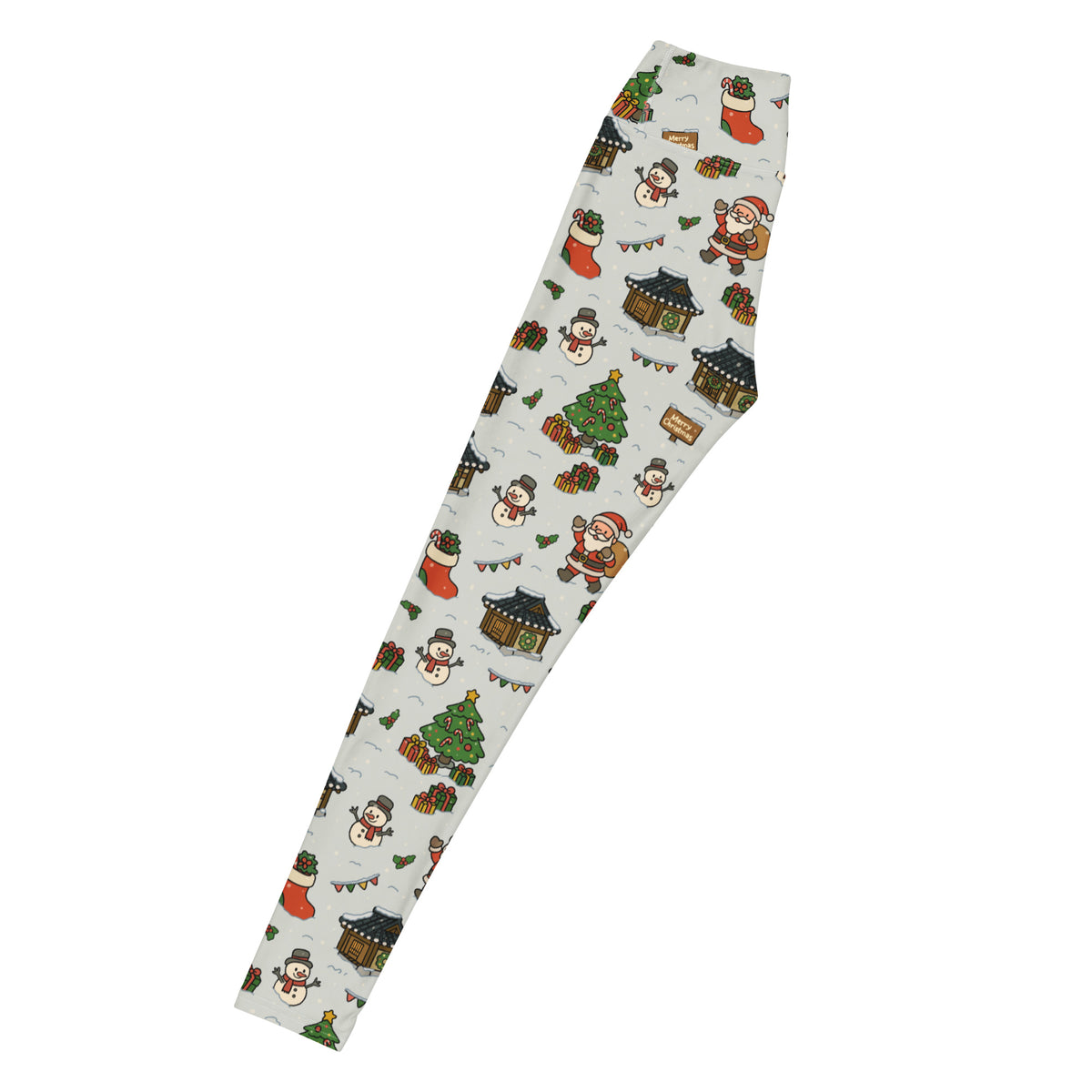 Women's Christmas Village Buttery Soft Yoga Leggings - Quick Drying, High Waisted Comfort