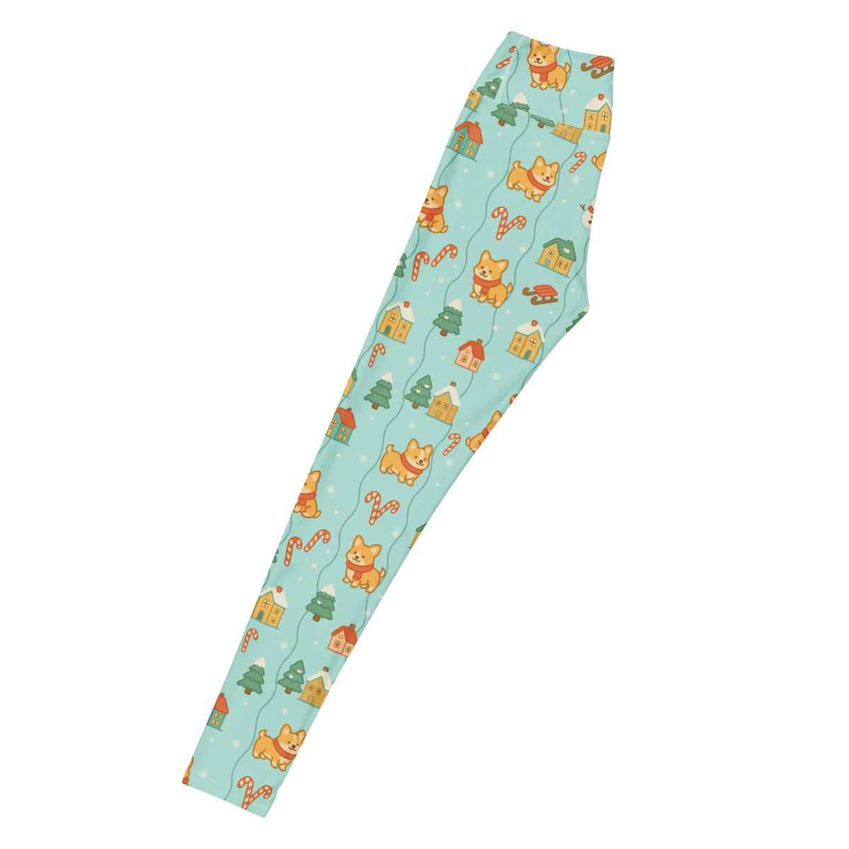 Women's Corgi Christmas Buttery Soft Yoga Leggings - Quick Drying, High Waisted Comfort