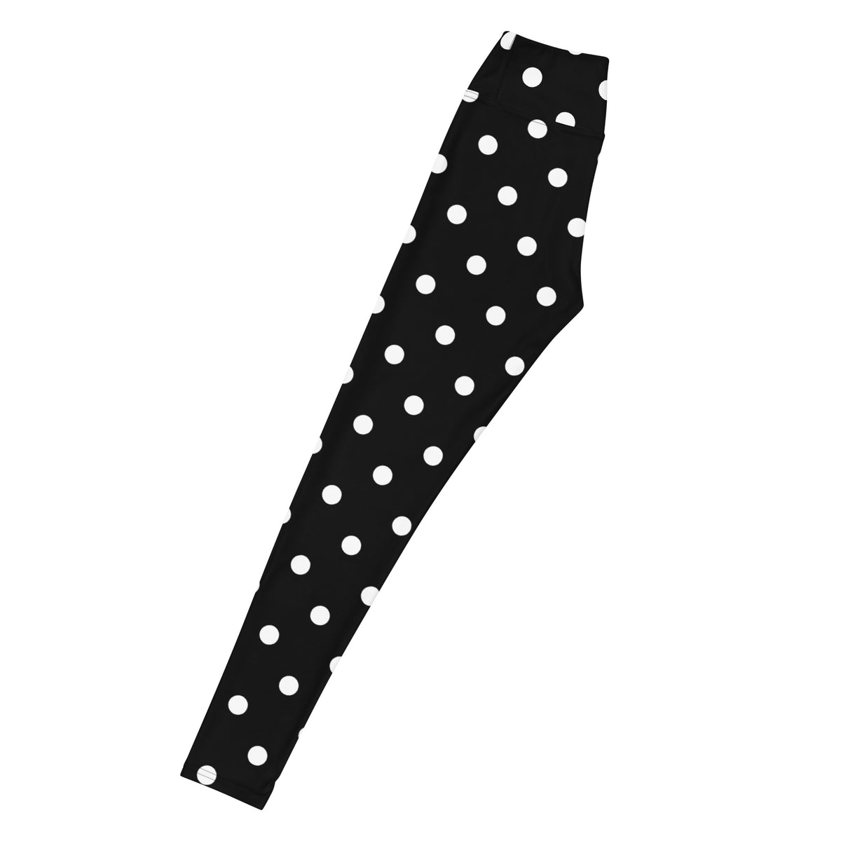 Women's Black Polka Dot Buttery Soft Yoga Leggings - Quick Drying, High Waisted Comfort