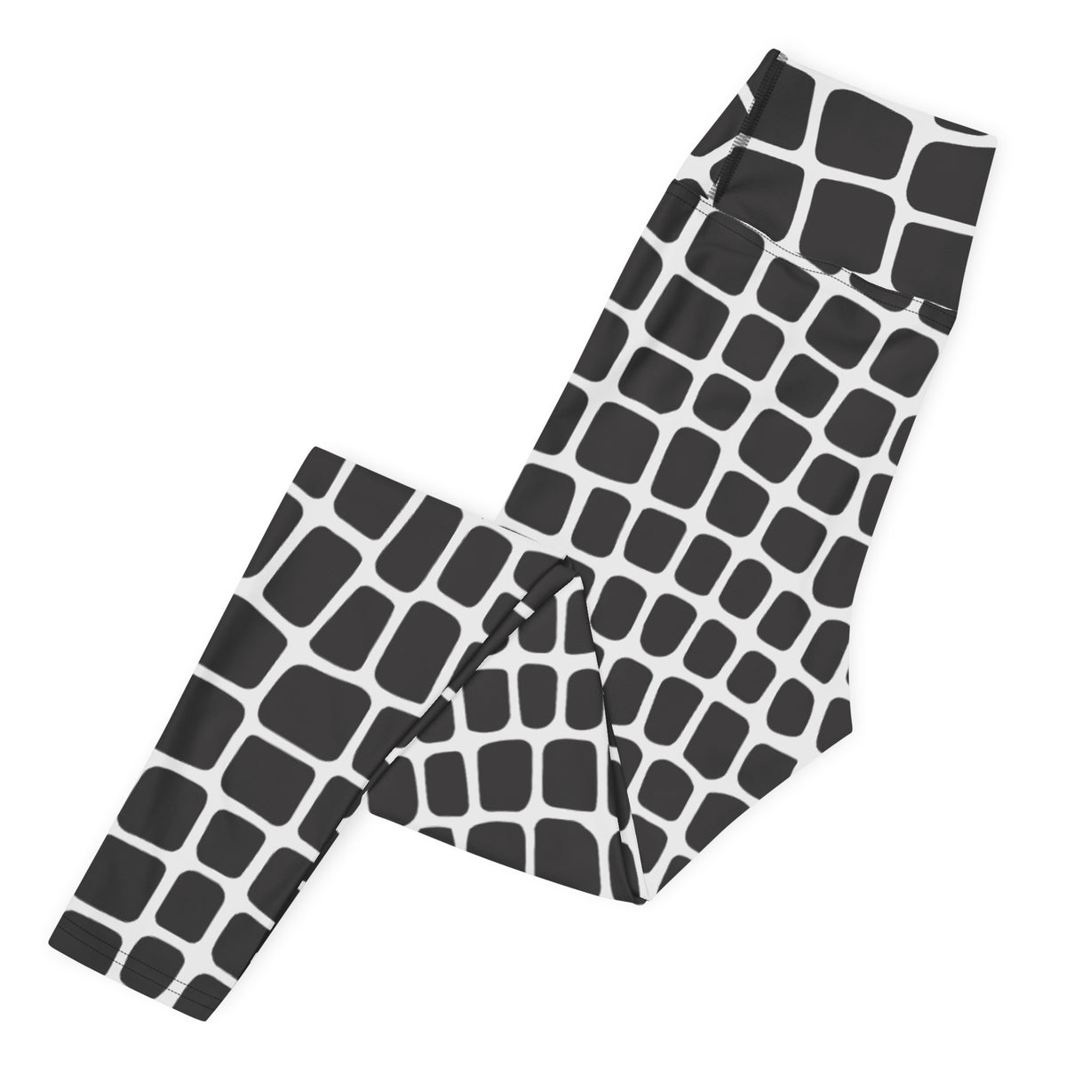 Women's Black Crocodile Buttery Soft Yoga Leggings - Quick Drying, High Waisted Comfort